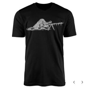 NEW | Hobo Lax T-Shirt | Black Crease Sniper Tee | SZ Large